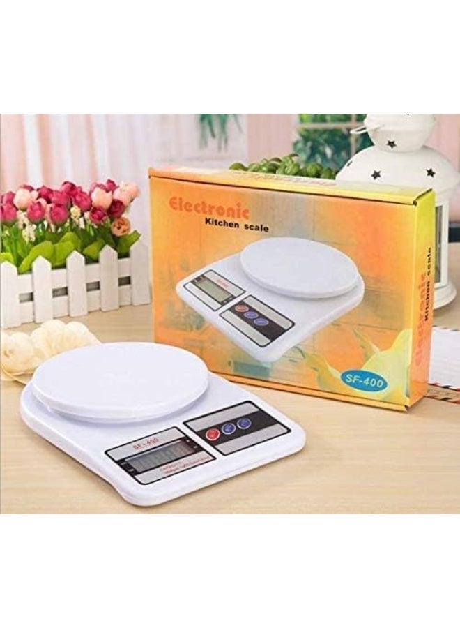 Digital kitchen scale up to 10 kg, white, 24.5x3.5x17 cm - Image 2